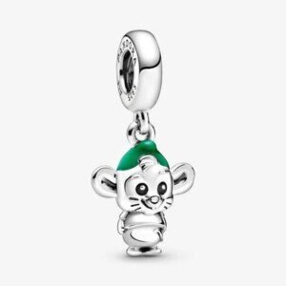 Pandora Disney Cinderella Gus Mouse Dangle Charm - Picture 1 of 4